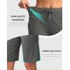 G Gradual Women’s Bermuda Shorts with Pockets 11″ Knee Length Stretch Comfy Drawstring Long Shorts for Women Summer Walking(Charcoal)