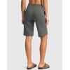 G Gradual Women’s Bermuda Shorts with Pockets 11″ Knee Length Stretch Comfy Drawstring Long Shorts for Women Summer Walking(Charcoal)
