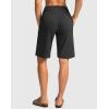 G Gradual Women’s Bermuda Shorts with Pockets 11″ Knee Length Stretch Comfy Drawstring Long Shorts for Women Summer Walking(Dark Grey)