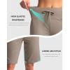 G Gradual Women’s Bermuda Shorts with Pockets 11″ Knee Length Stretch Comfy Drawstring Long Shorts for Women Summer Walking(Dark Khaki)
