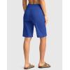 G Gradual Women’s Bermuda Shorts with Pockets 11″ Knee Length Stretch Comfy Drawstring Long Shorts for Women Summer Walking(Royal Blue)