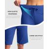 G Gradual Women’s Bermuda Shorts with Pockets 11″ Knee Length Stretch Comfy Drawstring Long Shorts for Women Summer Walking(Royal Blue)