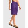 G Gradual Women’s Bermuda Shorts with Pockets 11″ Knee Length Stretch Comfy Drawstring Long Shorts for Women Summer Walking(Royal Lilac)
