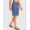 G Gradual Women’s Bermuda Shorts with Pockets 11″ Knee Length Stretch Comfy Drawstring Long Shorts for Women Summer Walking(Universe Blue)