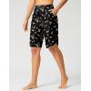 G Gradual Women’s High Waisted Swim Board Shorts 11″ Knee Length Beach Swimming Long Shorts for Women with Pockets Liner(Black Floral)
