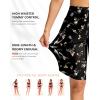 G Gradual Women’s High Waisted Swim Board Shorts 11″ Knee Length Beach Swimming Long Shorts for Women with Pockets Liner(Black Floral)