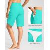 G Gradual Women’s High Waisted Swim Board Shorts 11″ Knee Length Beach Swimming Long Shorts for Women with Pockets Liner(Cyan)