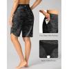 G Gradual Women’s High Waisted Swim Board Shorts 11″ Knee Length Beach Swimming Long Shorts for Women with Pockets Liner(Grey Camo)