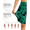 G Gradual Women’s High Waisted Swim Board Shorts 11″ Knee Length Beach Swimming Long Shorts for Women with Pockets Liner(Leaf)