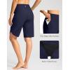 G Gradual Women’s High Waisted Swim Board Shorts 11″ Knee Length Beach Swimming Long Shorts for Women with Pockets Liner(Navy)