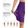 G Gradual Women’s High Waisted Swim Board Shorts 11″ Knee Length Beach Swimming Long Shorts for Women with Pockets Liner(Purple)