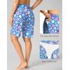 G Gradual Women’s High Waisted Swim Board Shorts 11″ Knee Length Beach Swimming Long Shorts for Women with Pockets Liner(Sun Flower)