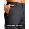 Men’s Golf Pants – 30″/32″/34″ Slim Fit Stretch Lightweight Dress Pants for Men with Zipper Pockets Casual Work(Black)