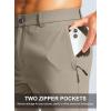 Men’s Golf Pants – 30″/32″/34″ Slim Fit Stretch Lightweight Dress Pants for Men with Zipper Pockets Casual Work(Carbon Dust)