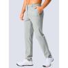 Men’s Golf Pants – 30″/32″/34″ Slim Fit Stretch Lightweight Dress Pants for Men with Zipper Pockets Casual Work(Halo Grey)