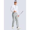 Men’s Golf Pants – 30″/32″/34″ Slim Fit Stretch Lightweight Dress Pants for Men with Zipper Pockets Casual Work(Halo Grey)