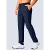 Men’s Golf Pants – 30″/32″/34″ Slim Fit Stretch Lightweight Dress Pants for Men with Zipper Pockets Casual Work(Navy)