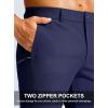 Men’s Golf Pants – 30″/32″/34″ Slim Fit Stretch Lightweight Dress Pants for Men with Zipper Pockets Casual Work(Navy)