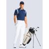 Men’s Golf Pants – 30″/32″/34″ Slim Fit Stretch Lightweight Dress Pants for Men with Zipper Pockets Casual Work(White)
