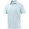 G Gradual Men’s Golf Polo Shirt Moisture Wicking Performance Sport Short Sleeve Striped Golf Shirt(Light Blue Stripe)