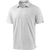 G Gradual Men’s Golf Polo Shirt Moisture Wicking Performance Sport Short Sleeve Striped Golf Shirt(Light Grey Stripe)