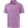 G Gradual Men’s Golf Polo Shirt Moisture Wicking Performance Sport Short Sleeve Striped Golf Shirt(Pink Purple Stripe)
