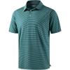 G Gradual Men’s Golf Polo Shirt Moisture Wicking Performance Sport Short Sleeve Striped Golf Shirt(Turquoise Stripe)