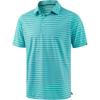 G Gradual Men’s Golf Polo Shirt Moisture Wicking Performance Sport Short Sleeve Striped Golf Shirt(Wide Cyan Stripe)
