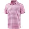 G Gradual Men’s Golf Polo Shirt Moisture Wicking Performance Sport Short Sleeve Striped Golf Shirt(Wide Pink Stripe)