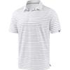 G Gradual Men’s Golf Polo Shirt Moisture Wicking Performance Sport Short Sleeve Striped Golf Shirt(Wide White Stripe)