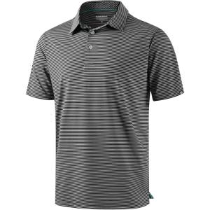 G Gradual Men’s Golf Polo Shirt Moisture Wicking Performance Sport Short Sleeve Striped Golf Shirt(Black Stripe)