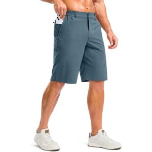 G Gradual Men’s Shorts 11″ Lightweight Casual Shorts for Men with 3 Pockets Summer Quick Dry Breathable Golf Shorts(Indigo)