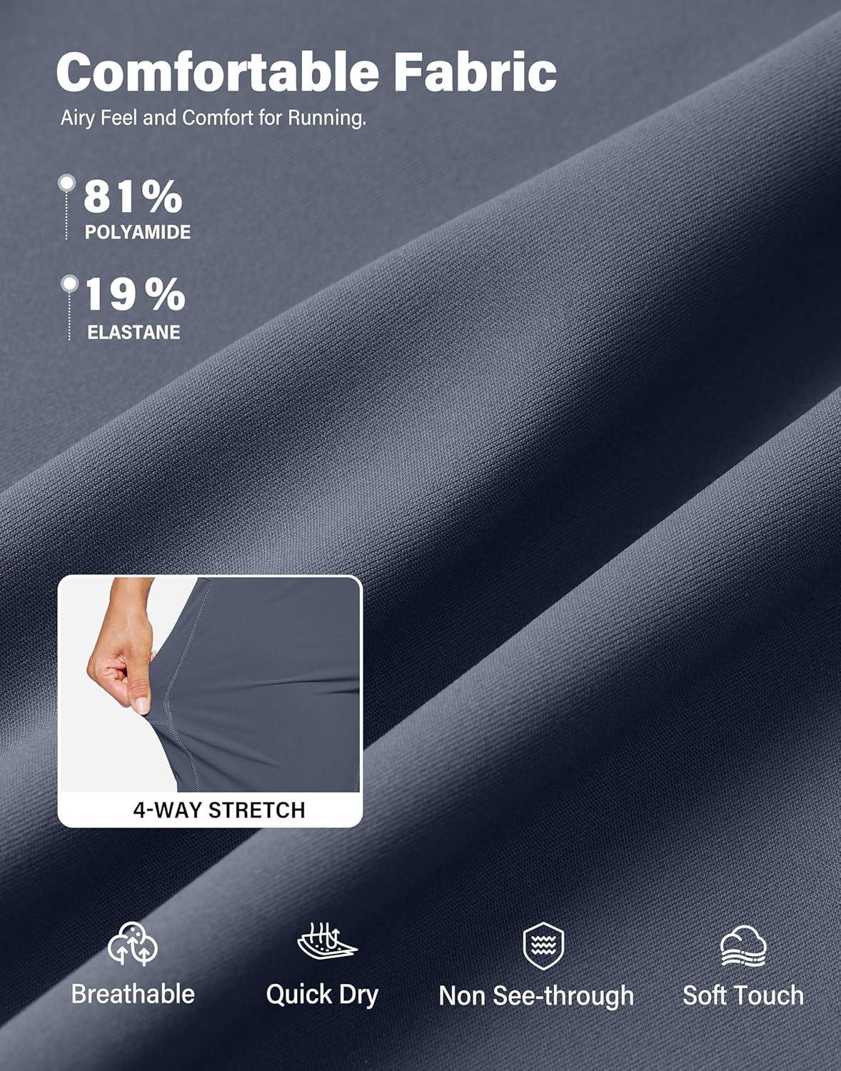 imageG Gradual Womens 79 Bermuda Long Shorts with Pockets High Waisted Athletic Knee Length Shorts for Women WalkingDusty Blue