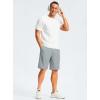 G Gradual Men’s Casual Shorts 9″ Lightweight Golf Shorts for Men Stretch with 3 Pockets Quick Dry Breathable Work Shorts(Light Grey)