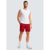 G Gradual Men’s Casual Shorts 9″ Lightweight Golf Shorts for Men Stretch with 3 Pockets Quick Dry Breathable Work Shorts(Red)