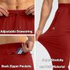 G Gradual Men’s Sweatpants with Zipper Pockets Tapered Joggers for Men Athletic Pants for Workout, Jogging, Running(Power Red)