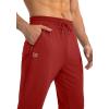 G Gradual Men’s Sweatpants with Zipper Pockets Tapered Joggers for Men Athletic Pants for Workout, Jogging, Running(Power Red)