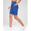 G Gradual Women’s 7”/9″ Bermuda Long Shorts with Pockets High Waisted Athletic Knee Length Shorts for Women Walking(Blue)