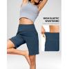 G Gradual Women’s 7”/9″ Bermuda Long Shorts with Pockets High Waisted Athletic Knee Length Shorts for Women Walking(Borealis Green)