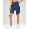 G Gradual Women’s 7”/9″ Bermuda Long Shorts with Pockets High Waisted Athletic Knee Length Shorts for Women Walking(Borealis Green)