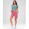 G Gradual Women’s 7”/9″ Bermuda Long Shorts with Pockets High Waisted Athletic Knee Length Shorts for Women Walking(Briar Rose)
