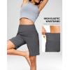 G Gradual Women’s 7”/9″ Bermuda Long Shorts with Pockets High Waisted Athletic Knee Length Shorts for Women Walking(Charcoal)