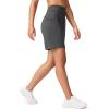 G Gradual Women’s 7”/9″ Bermuda Long Shorts with Pockets High Waisted Athletic Knee Length Shorts for Women Walking(Dark Grey)