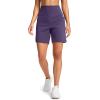 G Gradual Women’s 7”/9″ Bermuda Long Shorts with Pockets High Waisted Athletic Knee Length Shorts for Women Walking(Dark Purple)