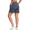 G Gradual Women’s 7”/9″ Bermuda Long Shorts with Pockets High Waisted Athletic Knee Length Shorts for Women Walking(Dusty Blue)