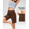G Gradual Women’s 7”/9″ Bermuda Long Shorts with Pockets High Waisted Athletic Knee Length Shorts for Women Walking(Espresso)
