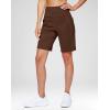 G Gradual Women’s 7”/9″ Bermuda Long Shorts with Pockets High Waisted Athletic Knee Length Shorts for Women Walking(Espresso)