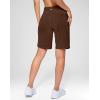 G Gradual Women’s 7”/9″ Bermuda Long Shorts with Pockets High Waisted Athletic Knee Length Shorts for Women Walking(Espresso)