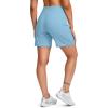 G Gradual Women’s 7”/9″ Bermuda Long Shorts with Pockets High Waisted Athletic Knee Length Shorts for Women Walking(Light Blue)