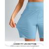 G Gradual Women’s 7”/9″ Bermuda Long Shorts with Pockets High Waisted Athletic Knee Length Shorts for Women Walking(Light Blue)